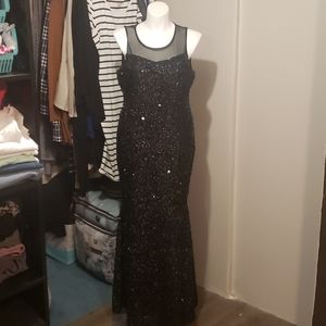 Black sequins gown